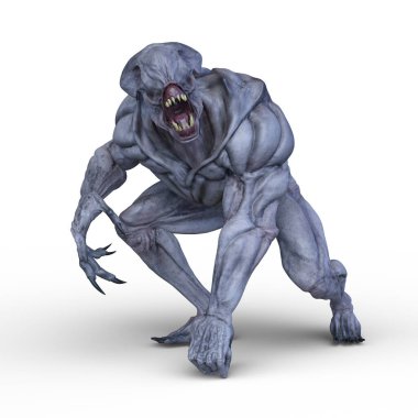 bir uzaylı 3D render