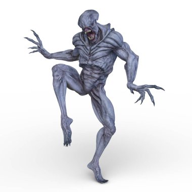 bir uzaylı 3D render