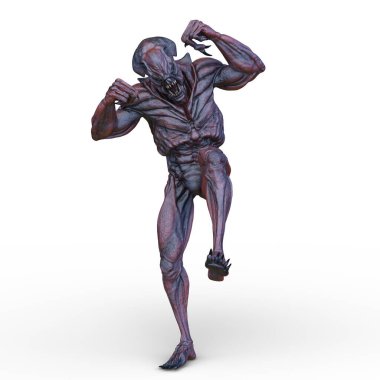 bir uzaylı 3D render