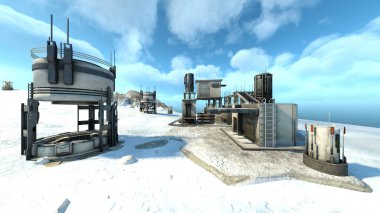 Gezegen keşif üssünün 3D görüntülemesi