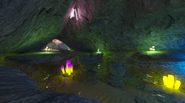 Yeraltı gölünün 3 boyutlu yansıması