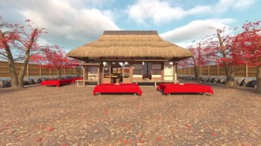 3D rendering of the Japanese tea house