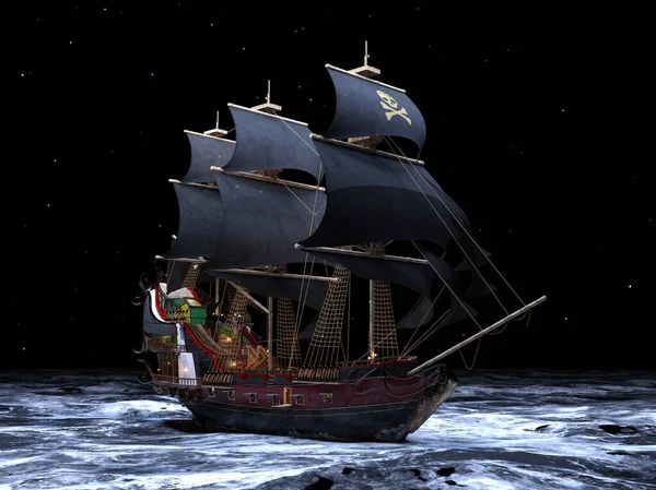 Рендеринг Пиратского Корабля — стоковое фото