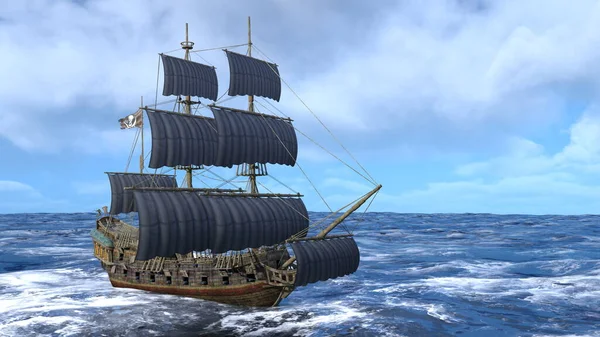 Rendering Pirate Ship — Foto de Stock