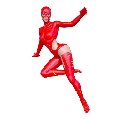 Bir siber kadının 3 boyutlu canlandırması