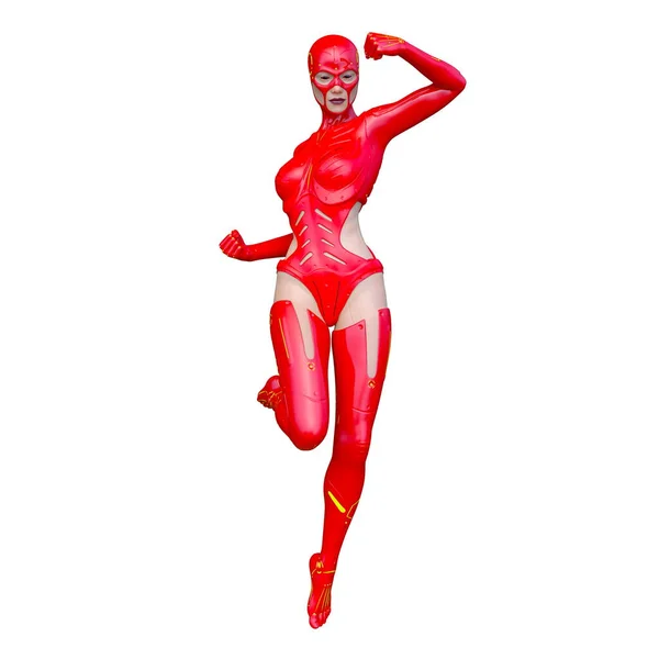 一个网络女人的3D渲染 — 图库照片