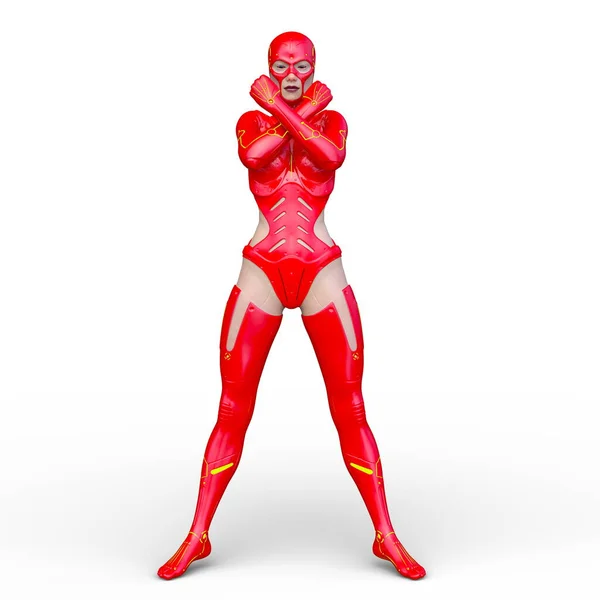 Rendering Cyber Woman — Stock Photo, Image