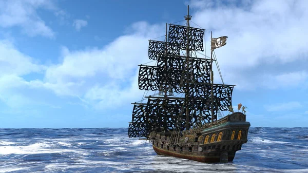 Representación Barco Pirata — Foto de Stock