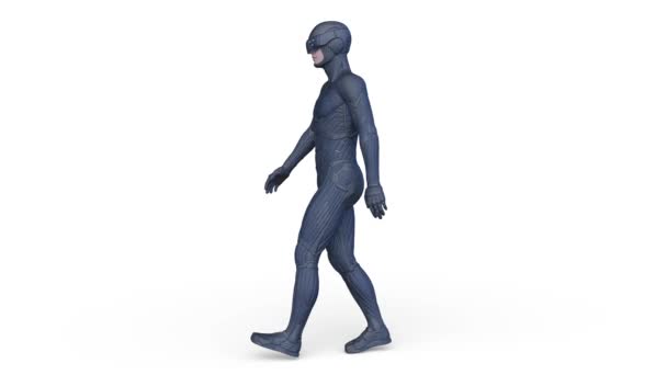 三维渲染一个行走的网络人 — 图库视频影像