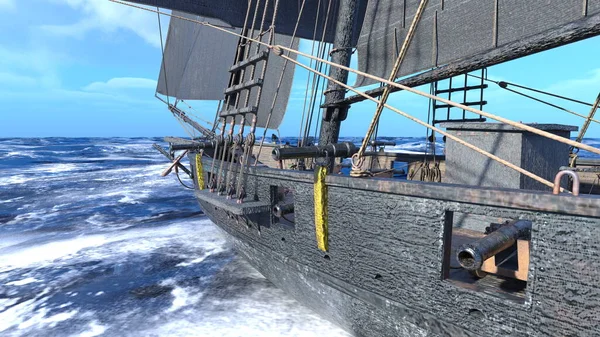 Rendering Pirate Ship — Foto de Stock