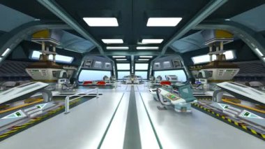 İçerideki uzay aracının 3B görüntülemesi