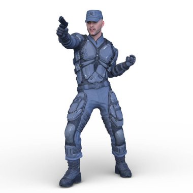 Bir savaşçının 3 boyutlu canlandırması