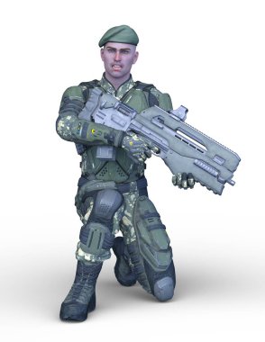 Bir savaşçının 3 boyutlu canlandırması