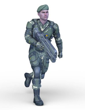 Bir savaşçının 3 boyutlu canlandırması