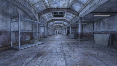 Terk edilmiş deponun 3D görüntüsü