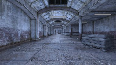 Terk edilmiş deponun 3D görüntüsü