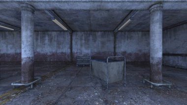 Terk edilmiş deponun 3D görüntüsü