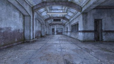 Terk edilmiş deponun 3D görüntüsü