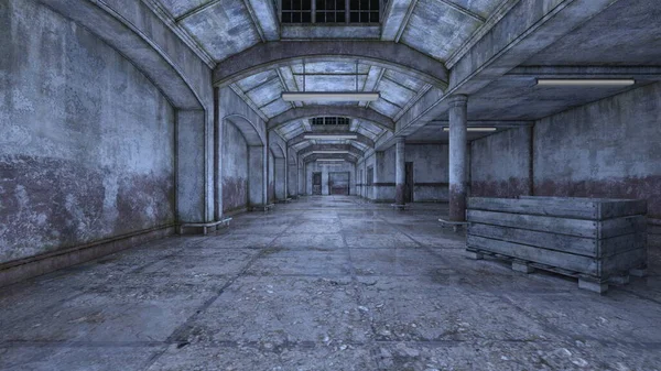 Terk edilmiş deponun 3D görüntüsü