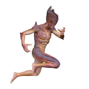 bir uzaylı 3D render