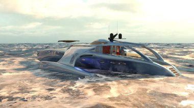 Bir kruvazörün 3 boyutlu canlandırması