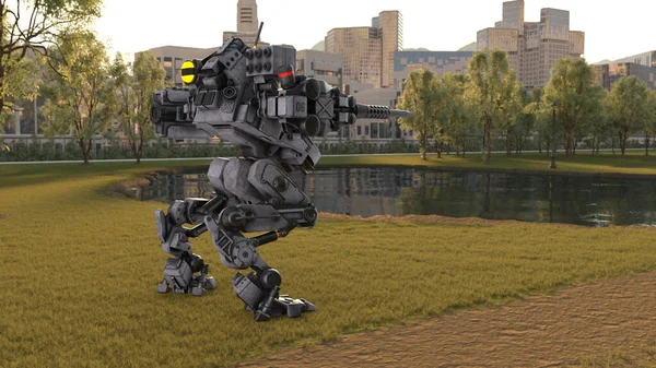 Representación Robot Batalla — Foto de Stock