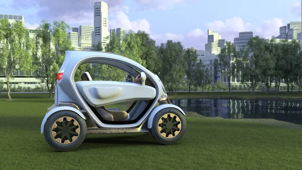 Küçük elektrikli aracın 3B görüntülemesi