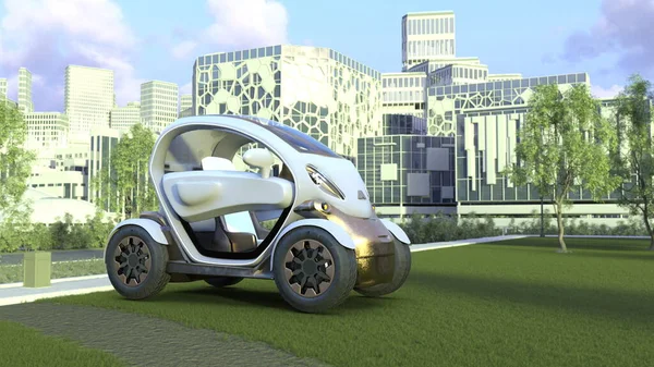 Rendering Small Electric Vehicle — Stock Photo, Image