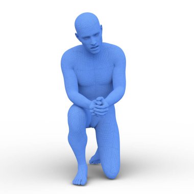 Bir erkek resminin 3B canlandırması