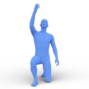 Bir erkek resminin 3B canlandırması