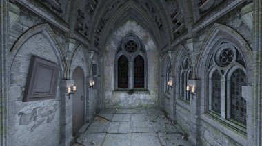Saray koridorunun 3D görüntüsü