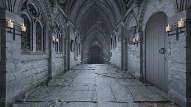 Saray koridorunun 3D görüntüsü