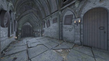 Saray koridorunun 3D görüntüsü