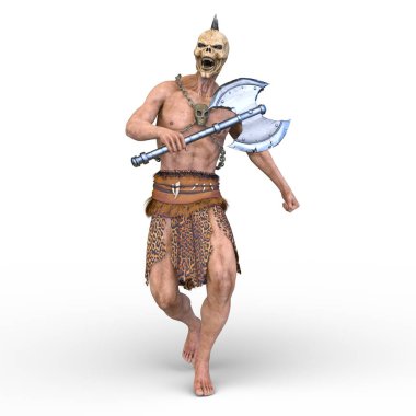 Baltalı bir canavarın 3 boyutlu canlandırması