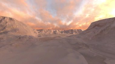 Çölün 3 boyutlu canlandırması.