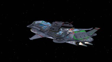Bir uzay gemisinin 3D görüntülemesi