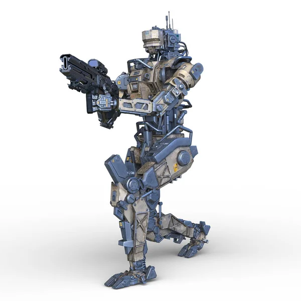 Bir savaş robotunun 3 boyutlu canlandırması