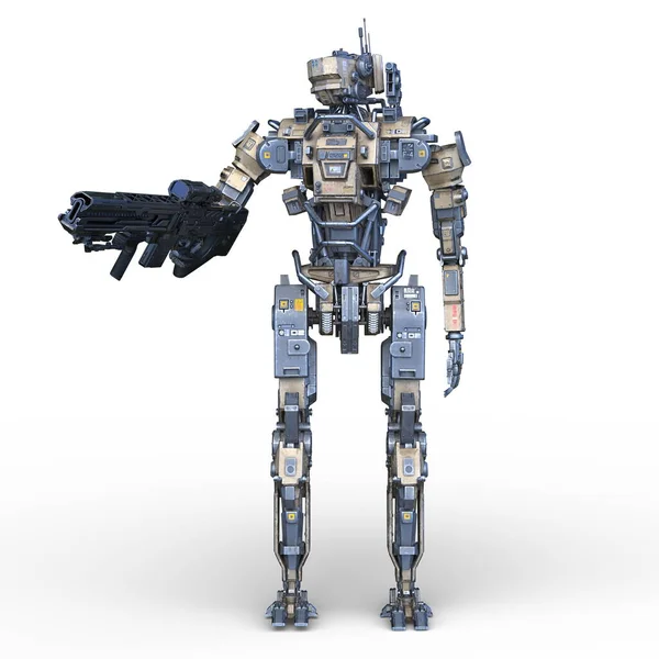 Bir savaş robotunun 3 boyutlu canlandırması