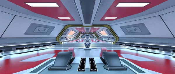 Uzay istasyonu peyzajının 3B görüntülemesi