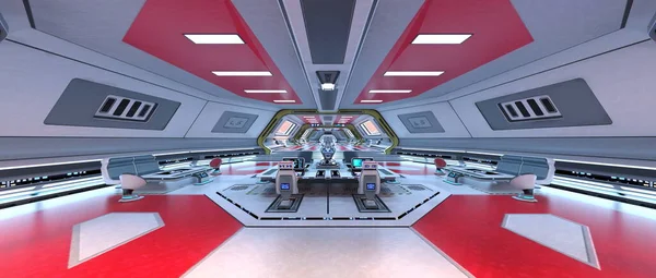 Uzay istasyonu peyzajının 3B görüntülemesi