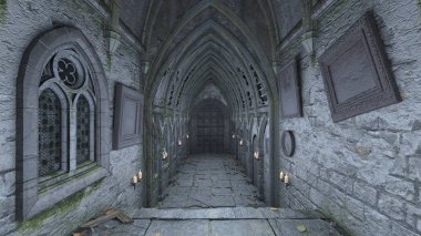 Saray koridorunun 3D görüntüsü