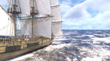 Bir korsan gemisinin 3D görüntülemesi