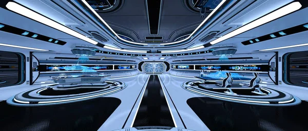 宇宙ステーションの風景の3Dレンダリング — ストック写真