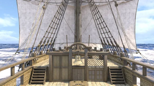 Rendering Pirate Ship — Zdjęcie stockowe