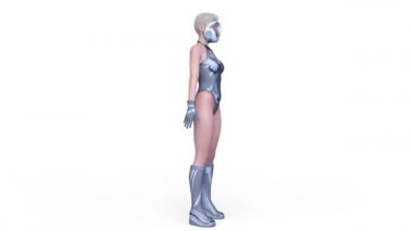 Bir siber kadının 3 boyutlu canlandırması