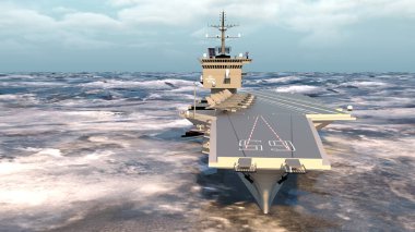 Uçak gemisinin 3D görüntülemesi