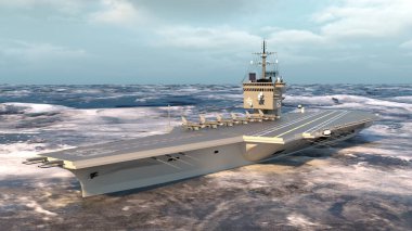 Uçak gemisinin 3D görüntülemesi