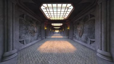 Saray koridorunun 3D görüntüsü