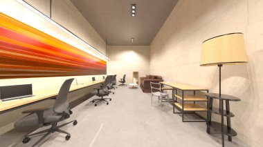 Ofis alanının 3B görüntülemesi