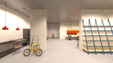 Ofis alanının 3B görüntülemesi